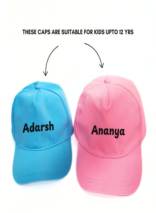 Gogirgit Custom Cap for Kids, Small Cap with Child Name Printed, Girls and Boys 3-12 Years (Blue) - Image 5